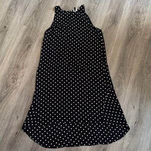 Theory Black and White Polka Dot High Low Dress